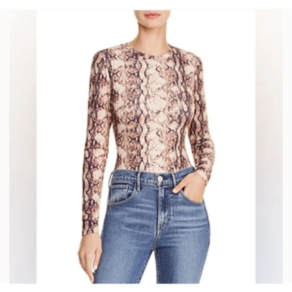 NWT RONNY KOBO SABRA SNAKESKIN BODYSUIT SIZE XS